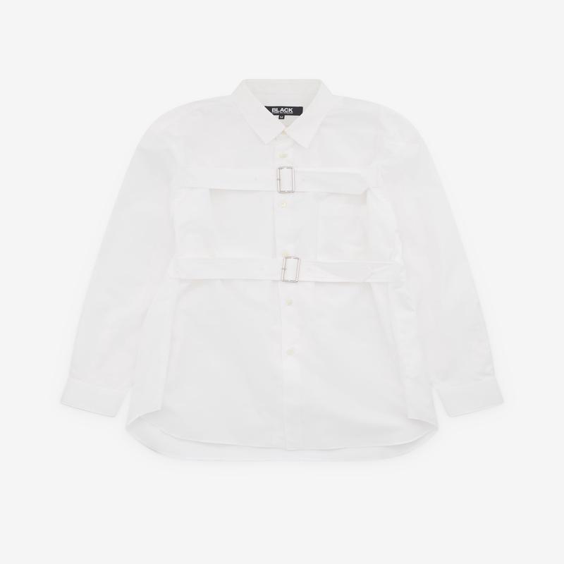 Black Comme des Garons - Double Buckle Shirt - (White)