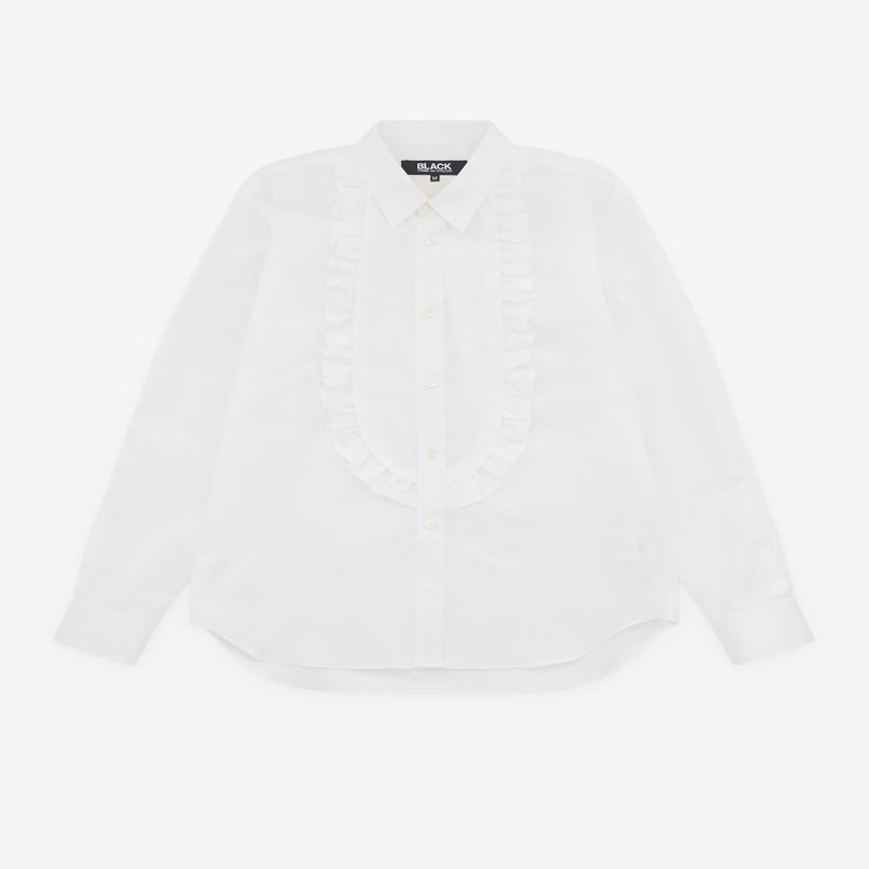Black Comme des Garons - Ruffle Yoke Shirt - (White)
