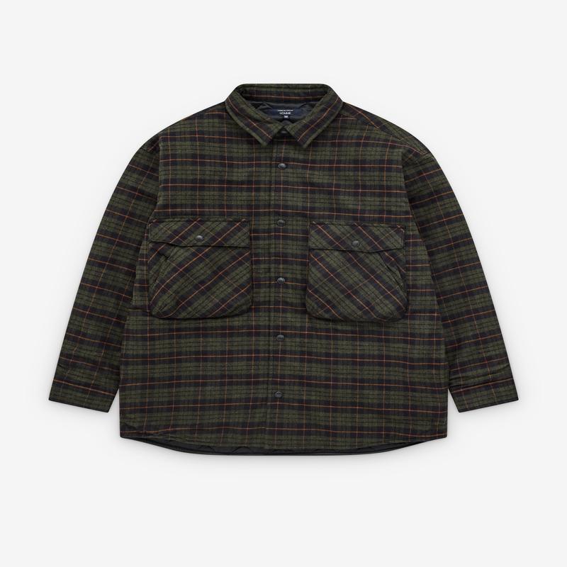 CDG Homme - Mens Quilted Check Shirt - (Green)