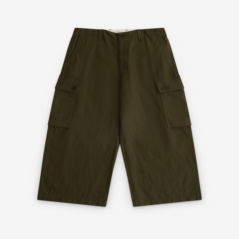 CDG Homme - Mens Wide Leg Pocket Trousers Pants - (Khaki)
