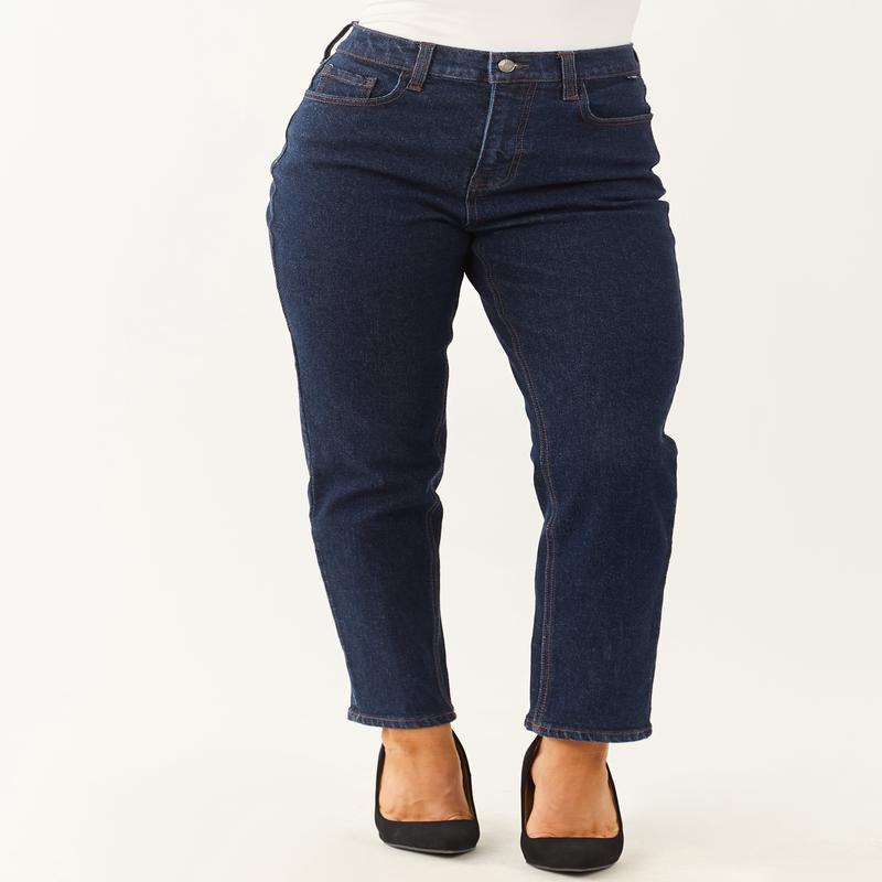 Cello Dark Wash Stretchy Straight Leg Jeans