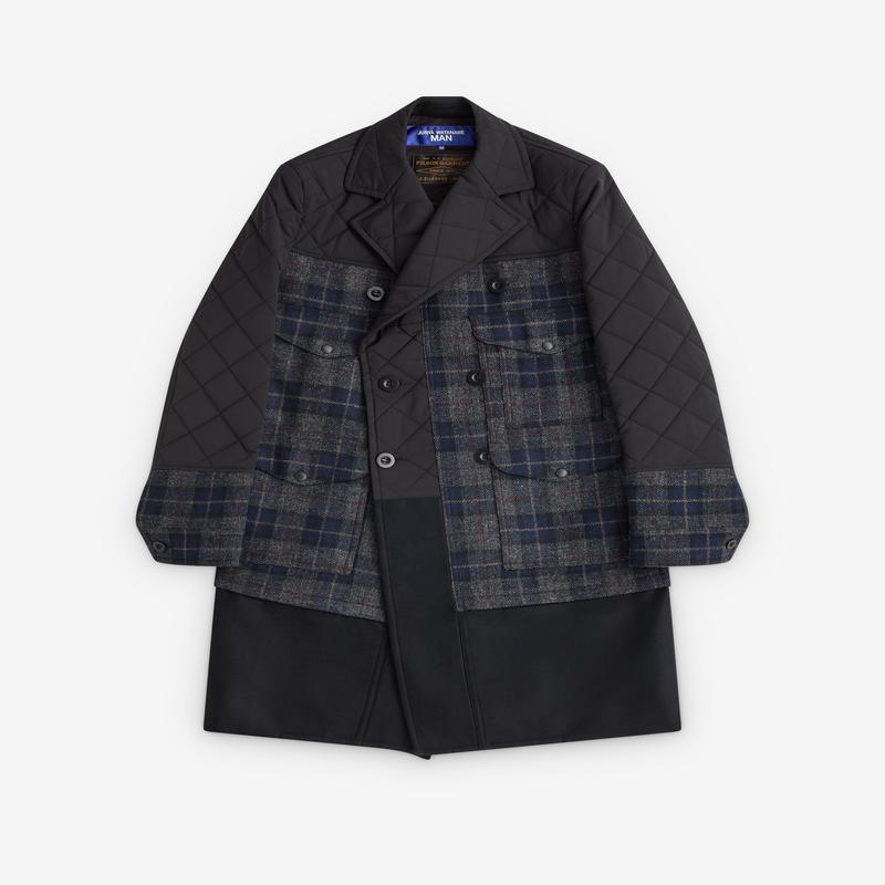 Junya Watanabe Man - Mens Filson Check Quilted Coat - (Black/Grey/Navy)