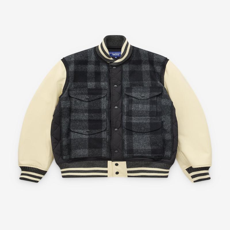 Junya Watanabe Man - Mens Filson Varsity Jacket - (Black/Grey/Beige)