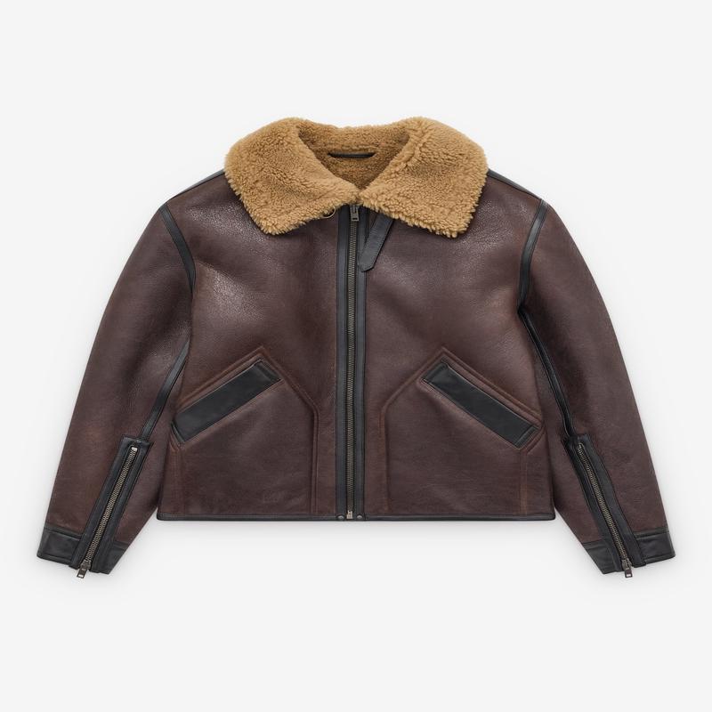 Lemaire - Men's Shearling Coat - (Espresso)