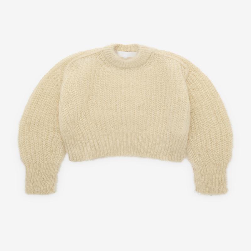 Tao - Womens Fuzzy Knit Sweater - (Off White)