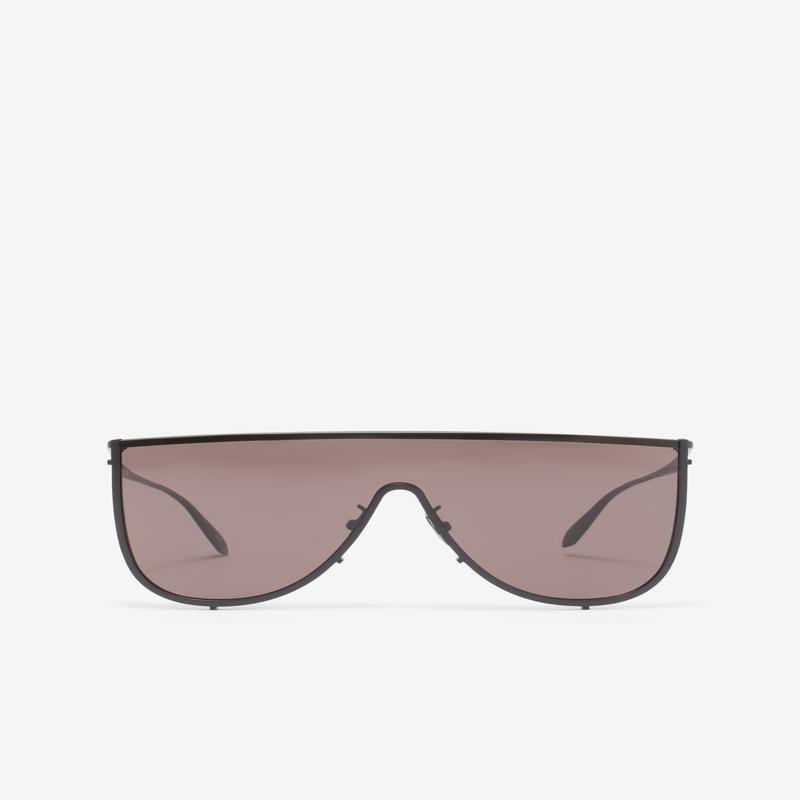 Alaa - Women's Mask Sunglasses In Metal - (Black)