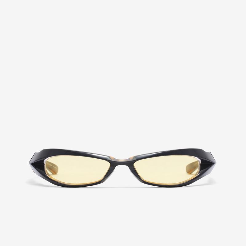 Factory900 - Futuristic Sunglasses - (Black/Yellow)