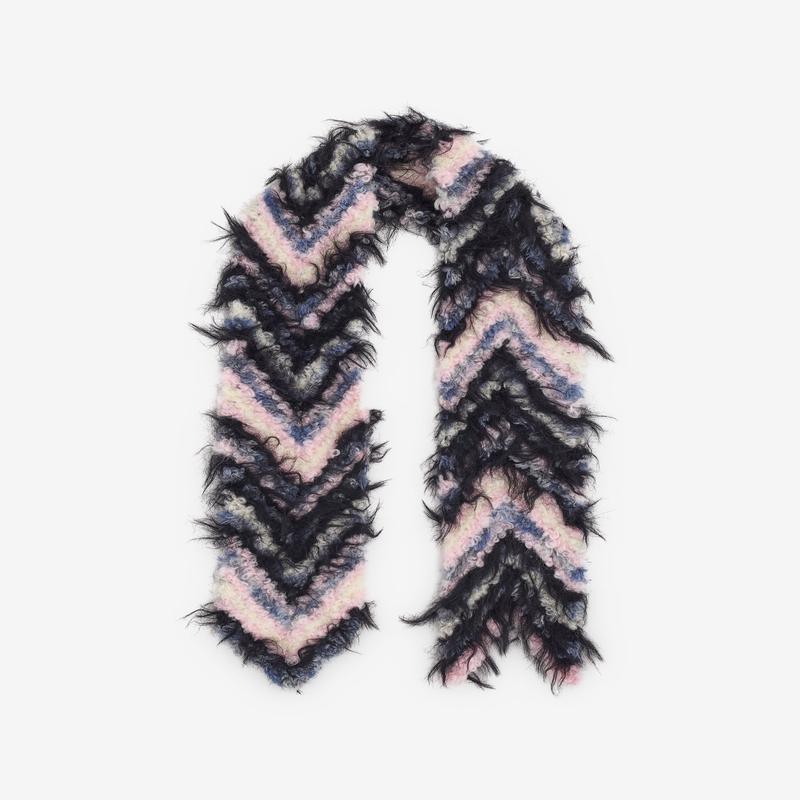 Kiko Kostadinov - Womens Chevron Knit Scarf - (Sky Blue)