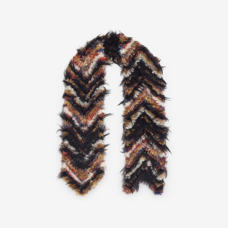 Kiko Kostadinov - Womens Chevron Knit Scarf - (Strawberry)