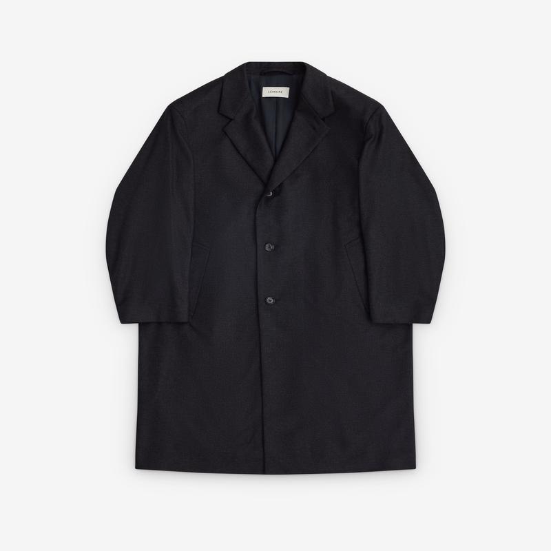 Lemaire - Womens Soft Chesterfield Coat - (Anthracite/Grey)