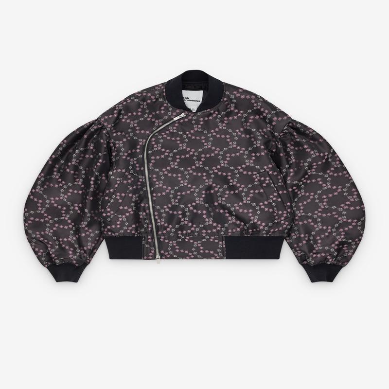 Noir Kei Ninomiya - Womens Floral Bomber Jacket - (Black)