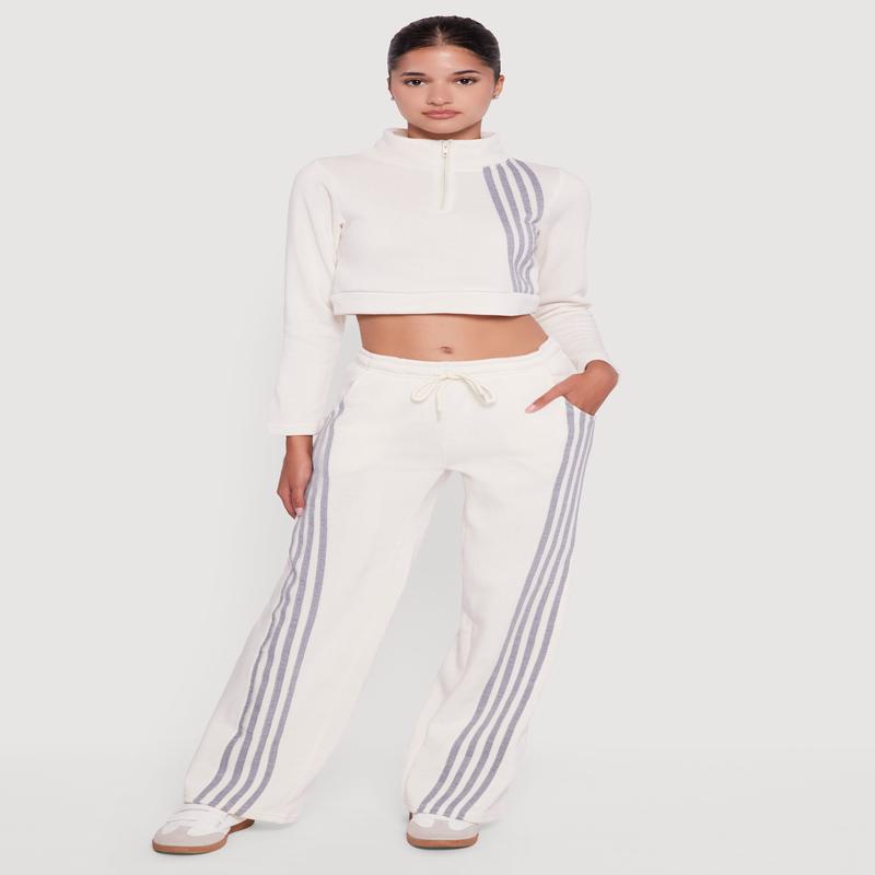 Stripe Detail Drawstring Waist Sweatpants