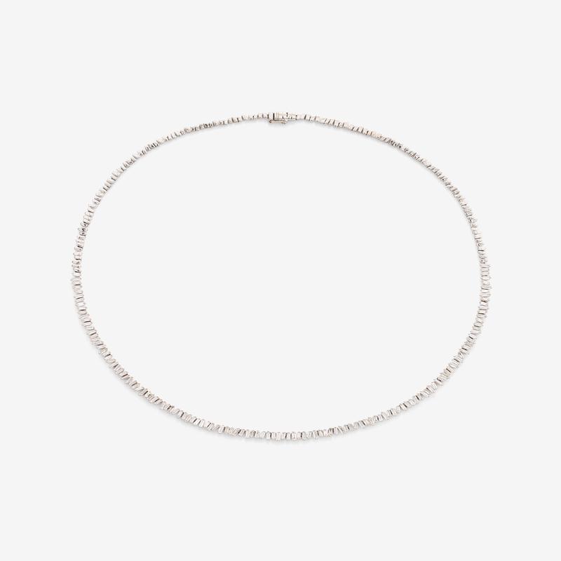 Suzanne Kalan - Mini Tennis Necklace - (White Gold)