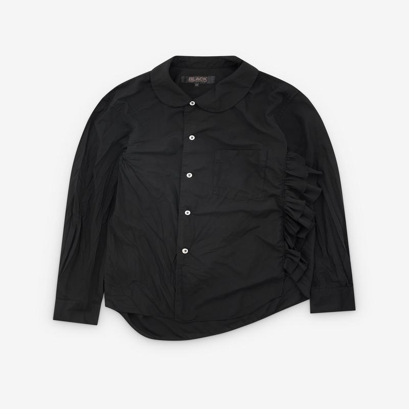 Black Comme des Garons - Asymmetric Ruffle Shirt - (Black)