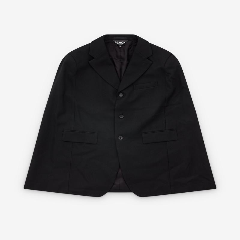 Black Comme des Garons - Point Collar Cape Jacket - (Black)