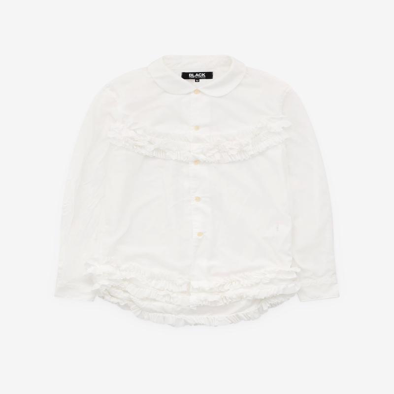 Black Comme des Garons - Ruffle Seam Shirt - (White)