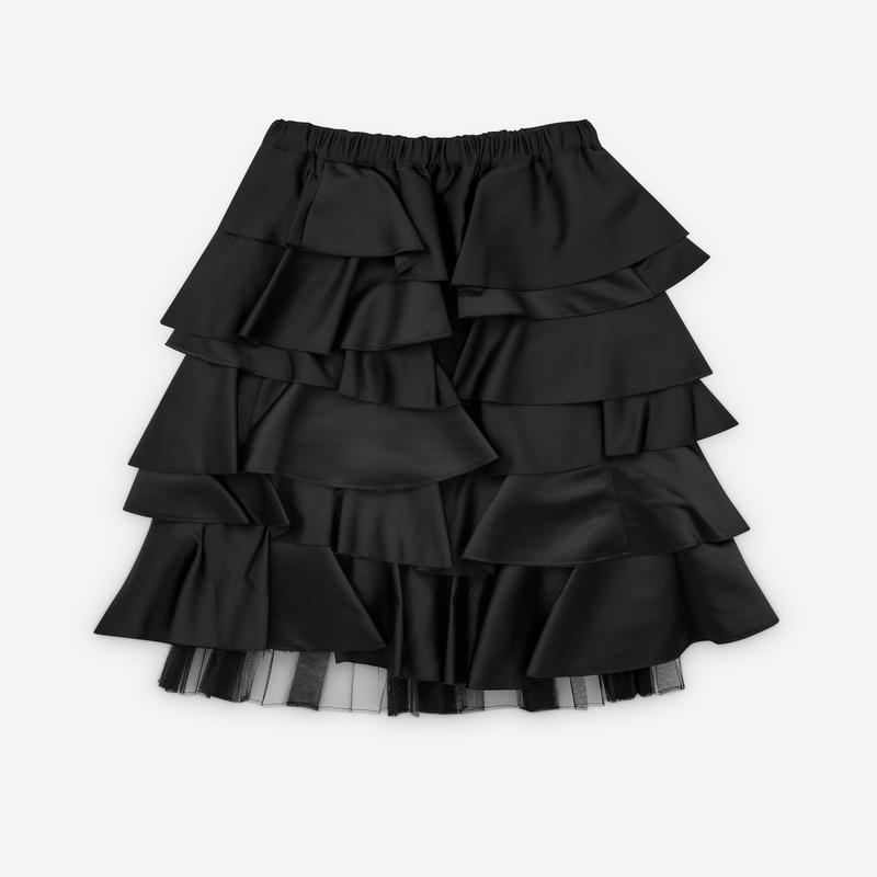 Black Comme des Garons - Women's Layered Frill Skirt - (Black)