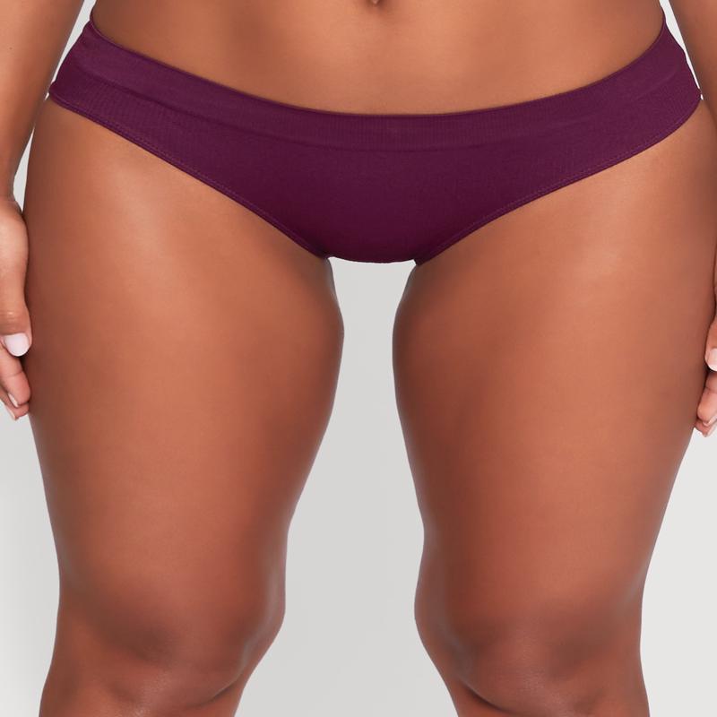 Seamless Ribbed Knit Bikini Underwear