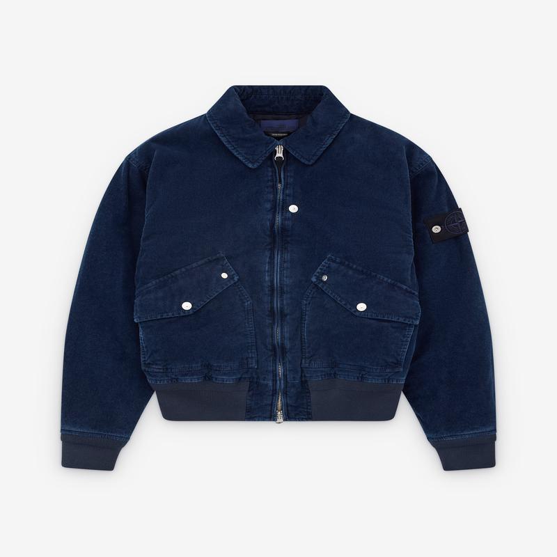 Stone Island - Mens Corduroy Bomber Jacket - (Indigo)