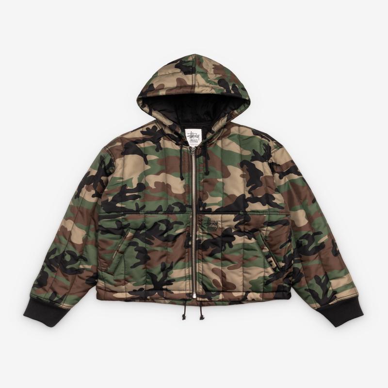 Stssy - Quilted Nylon Work Jacket - (Woodland Camo)