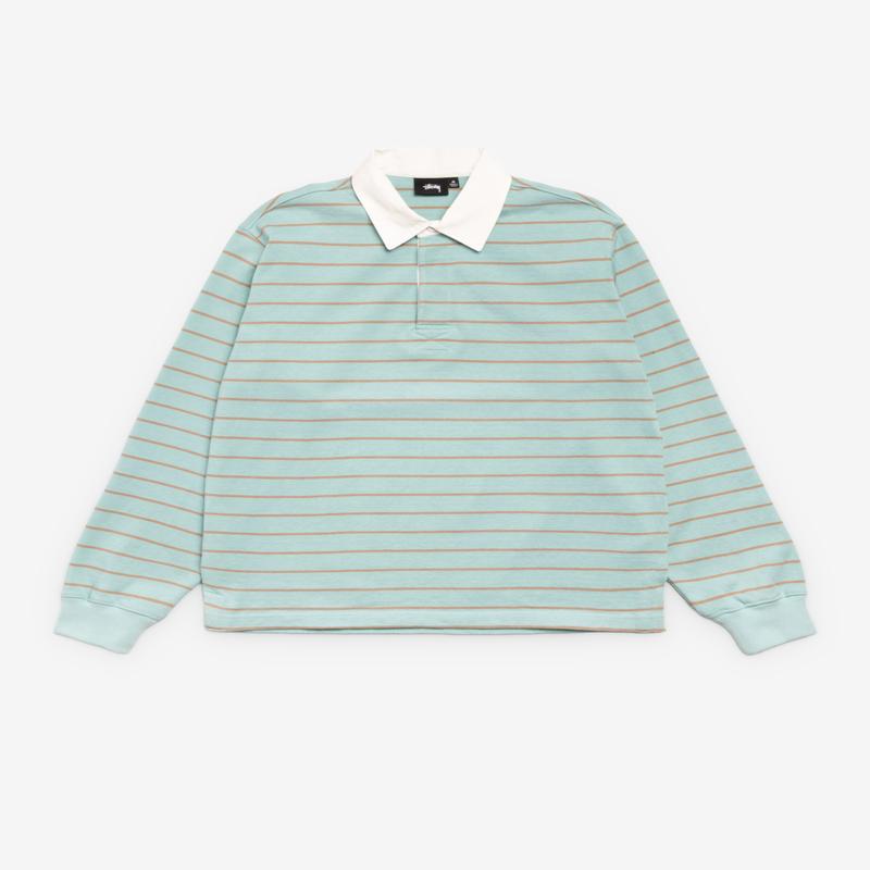 Stssy - Striped Rugby - (Blue)