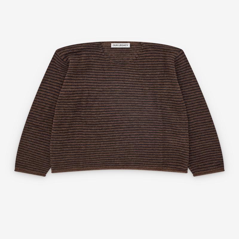 Our Legacy - Men's Rigid Popover - (Dirt Stripe Fuzzy Alpaca)