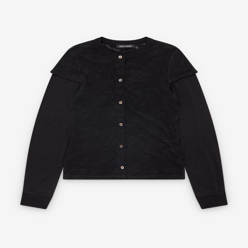 Our Legacy - Women's Heat Longsleeve - (Black Flower Jacquard Gauze)