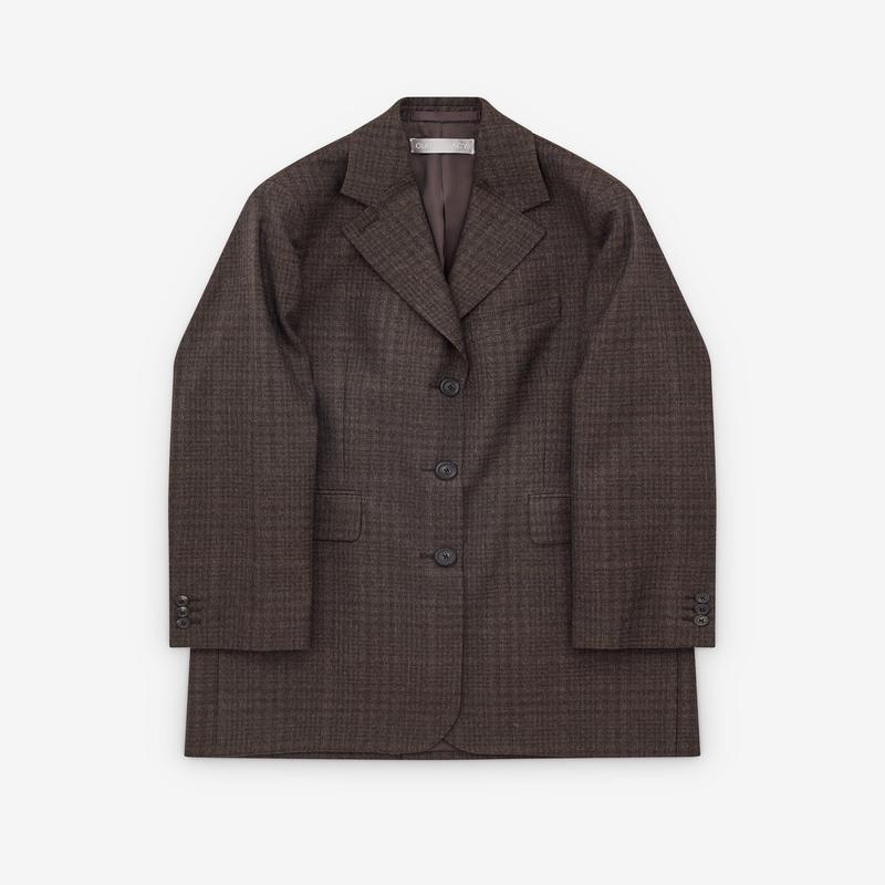 Our Legacy - Women's Queens Blazer - (Brown Dunmore Check)