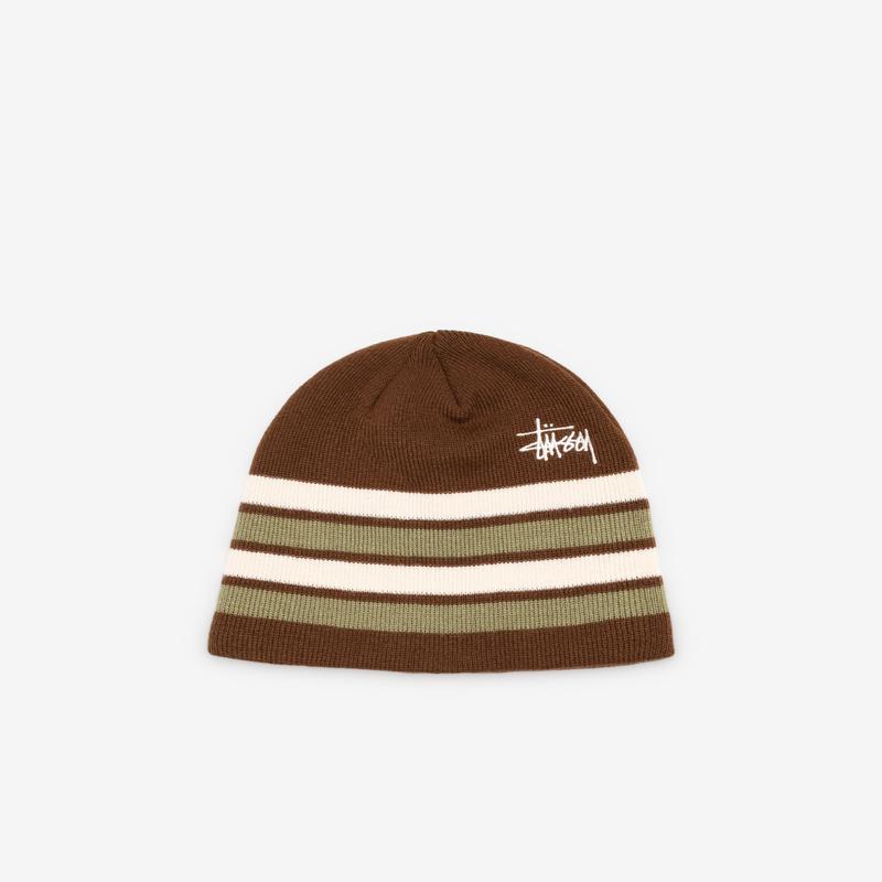 Stssy - Skullcap Basic Striped - (Brown)