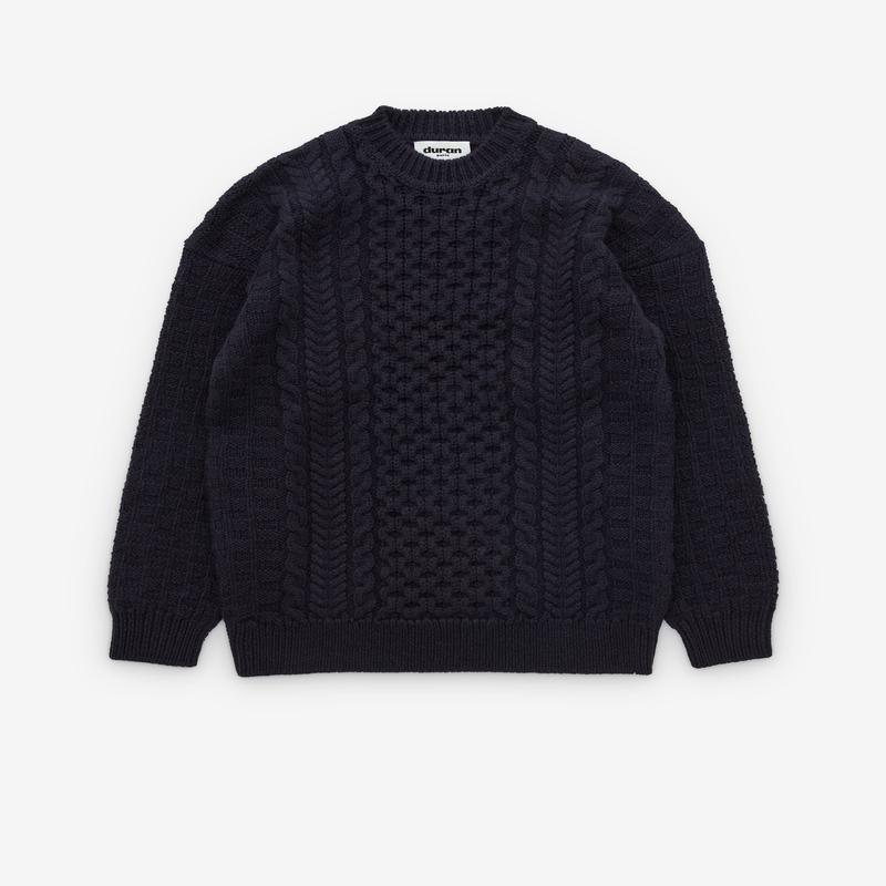 Duran Lantink - Womens Cable Knit Sweater - (Navy)