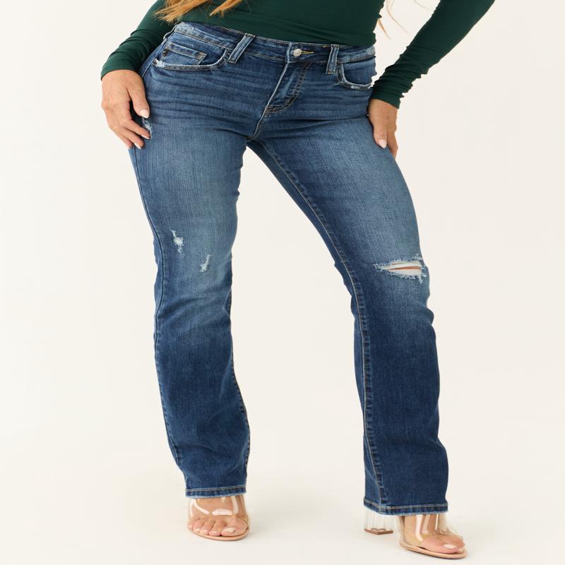 KanCan High Rise Dark Wash Skinny Bootcut Jeans