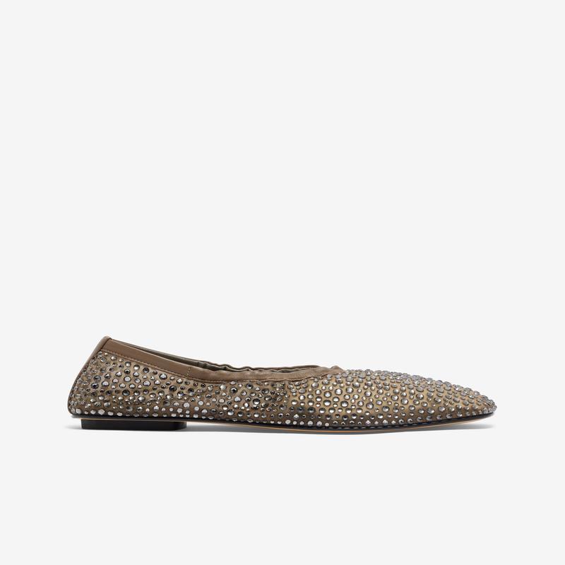 Le Monde Beryl - Women's Mica Flat Elastic - (Smokey Mesh Crystals)