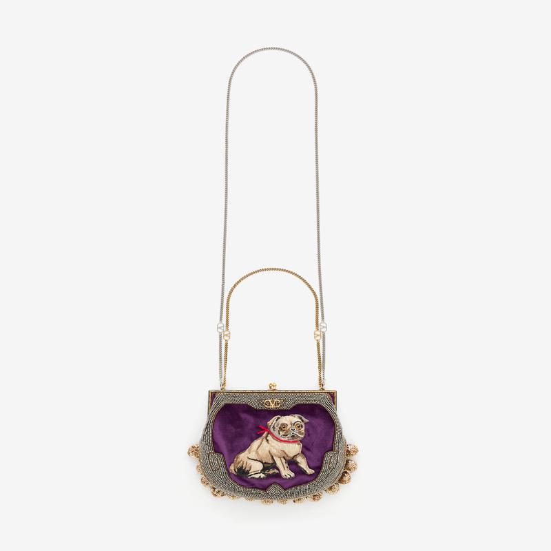 Valentino Garavani - Nellcote Fairytales Velvet Clutch - (Purple/Multicolour)