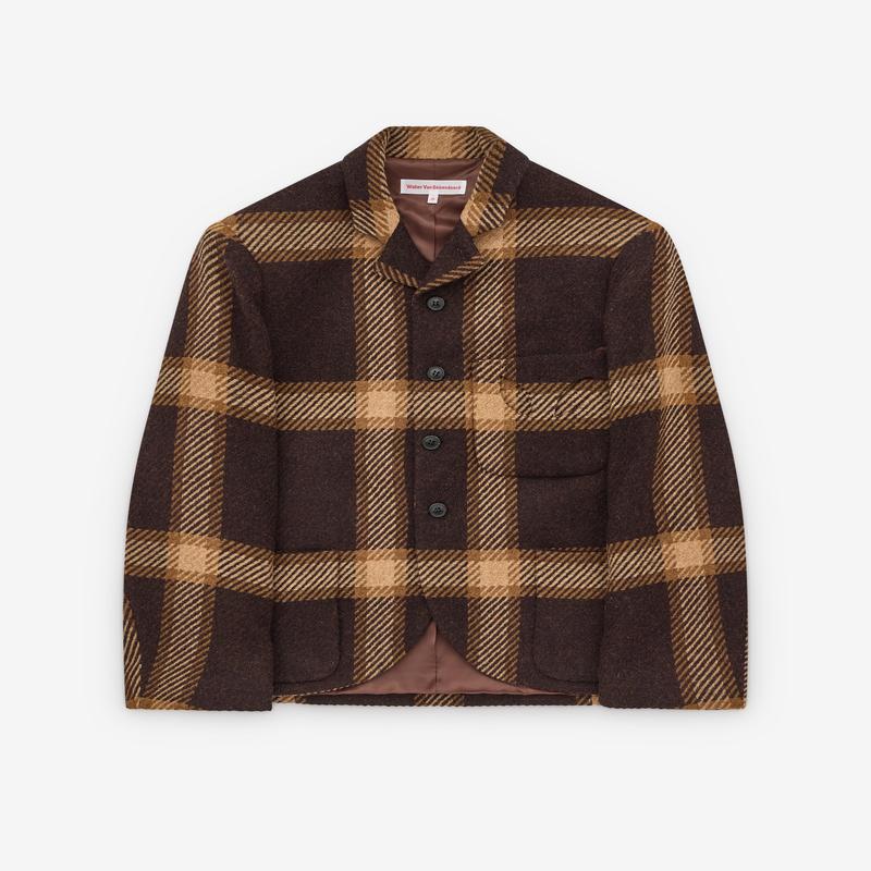 Walter Van Beirendonck - Mens Boxy Blazer - (Brown Check)
