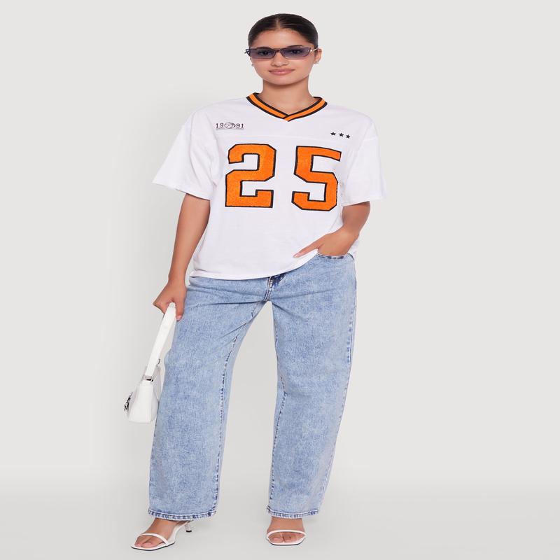 Chenille Graphic Football T-Shirt