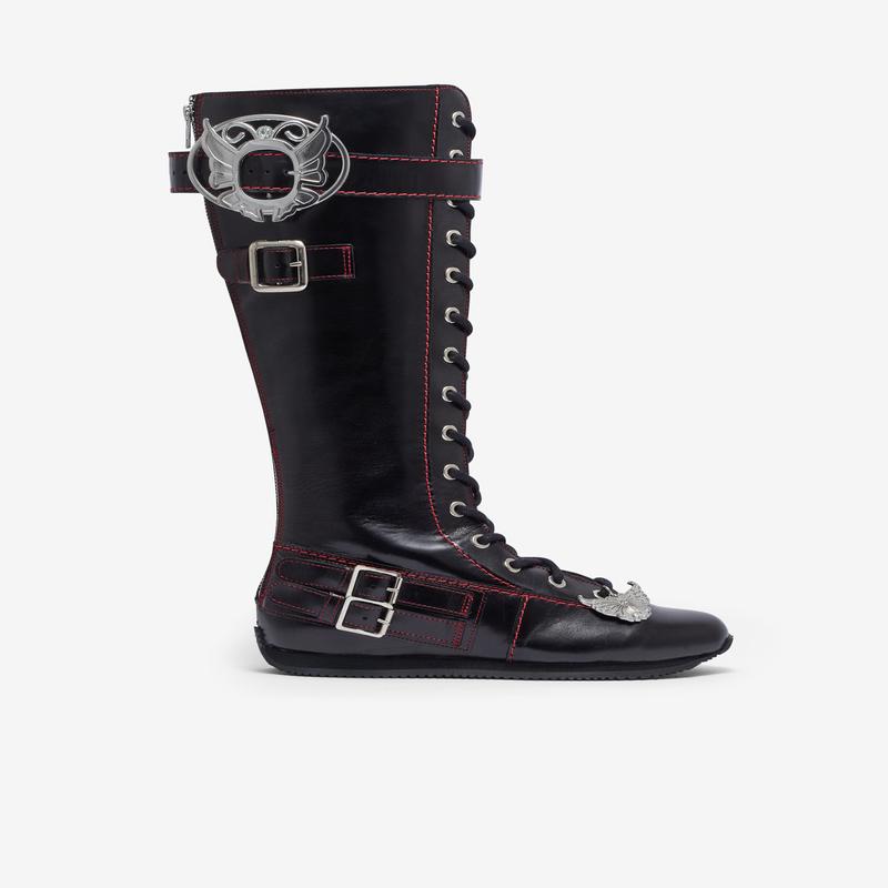 Chopova Lowena - Women's Chunky Lace Up Stephanie Boots - (Black)