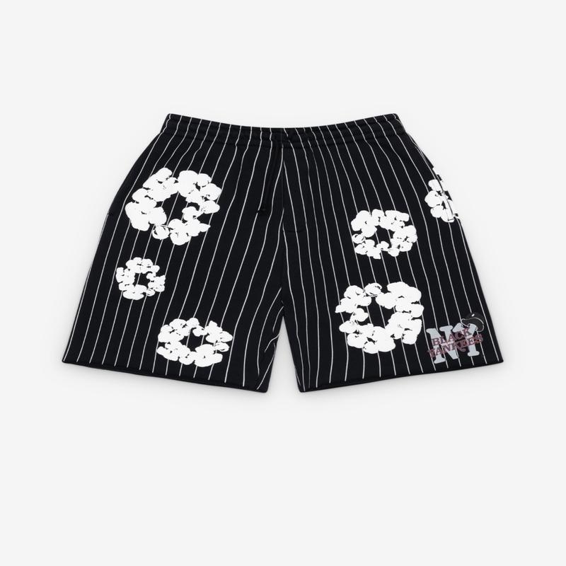 Denim Tears - Pinstripe Wreath Shorts - (Black)