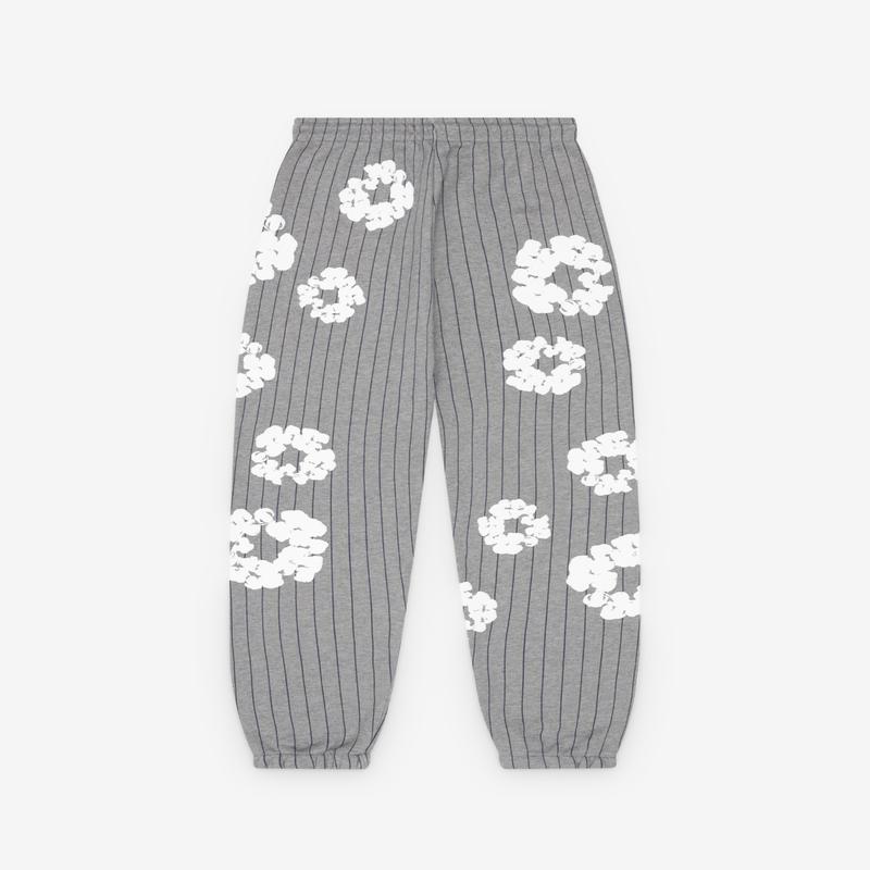 Denim Tears - Pinstripe Wreath Sweatpants - (Grey)