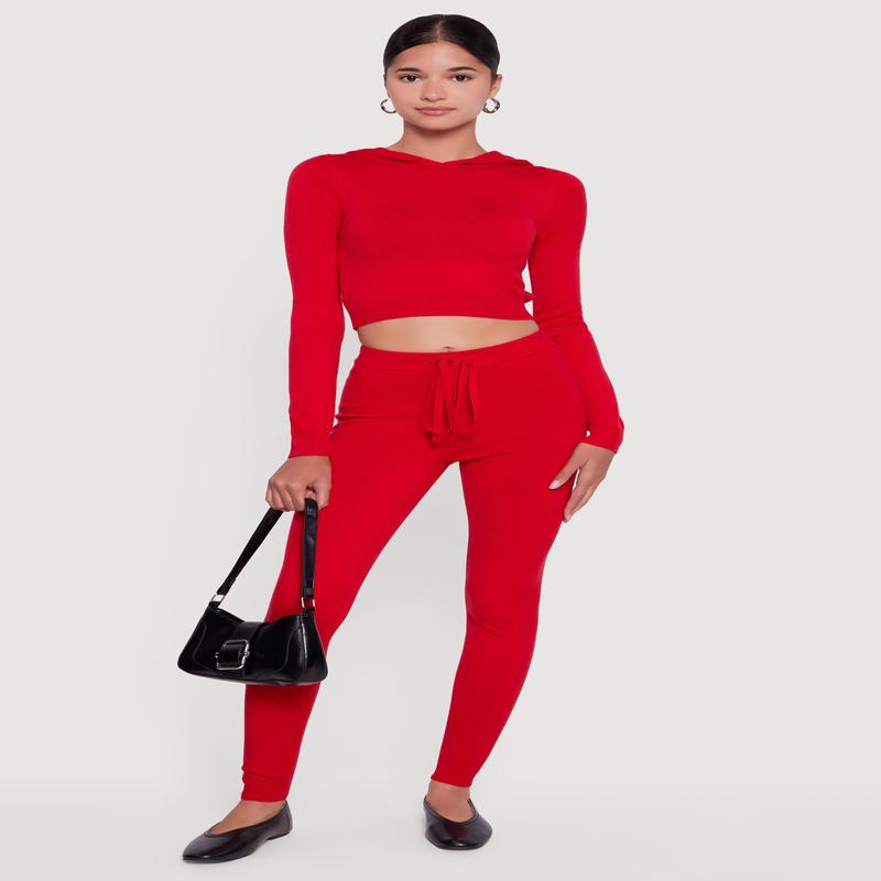 Knitted Drawstring Leggings