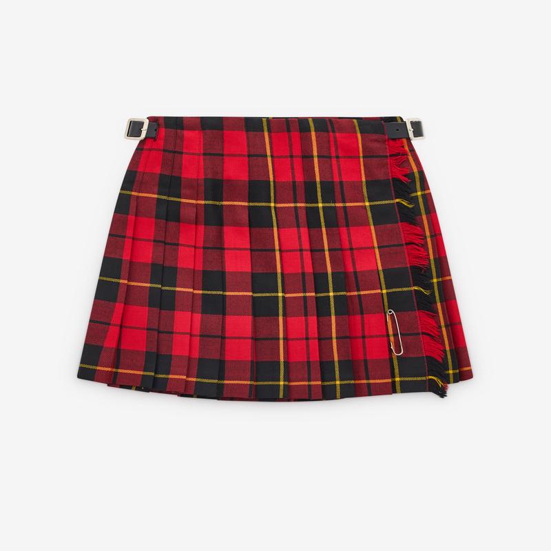 Le Kilt - Women's Pleats All Round Micro Mini Kilt - (Wallace Red)