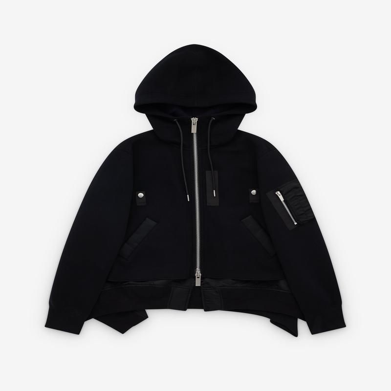 sacai - Women's Layered Hoodie - (Black)