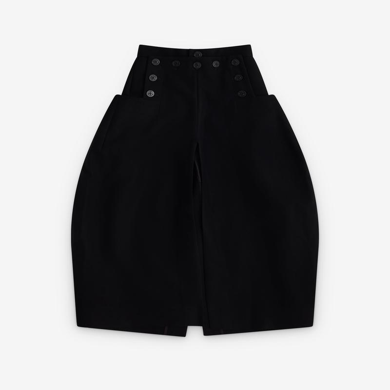 sacai - Women's Voluminous Wool Skirt - (Black)