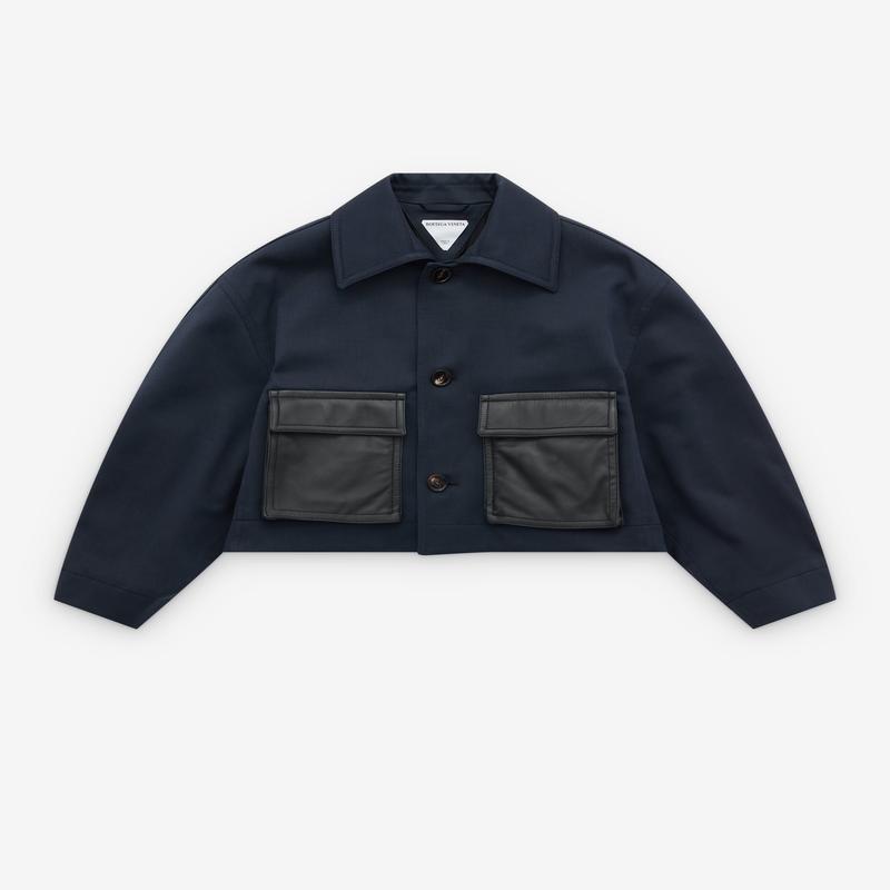 Bottega Veneta - Womens Wool And Cotton Jacket - (Midnight Blue)