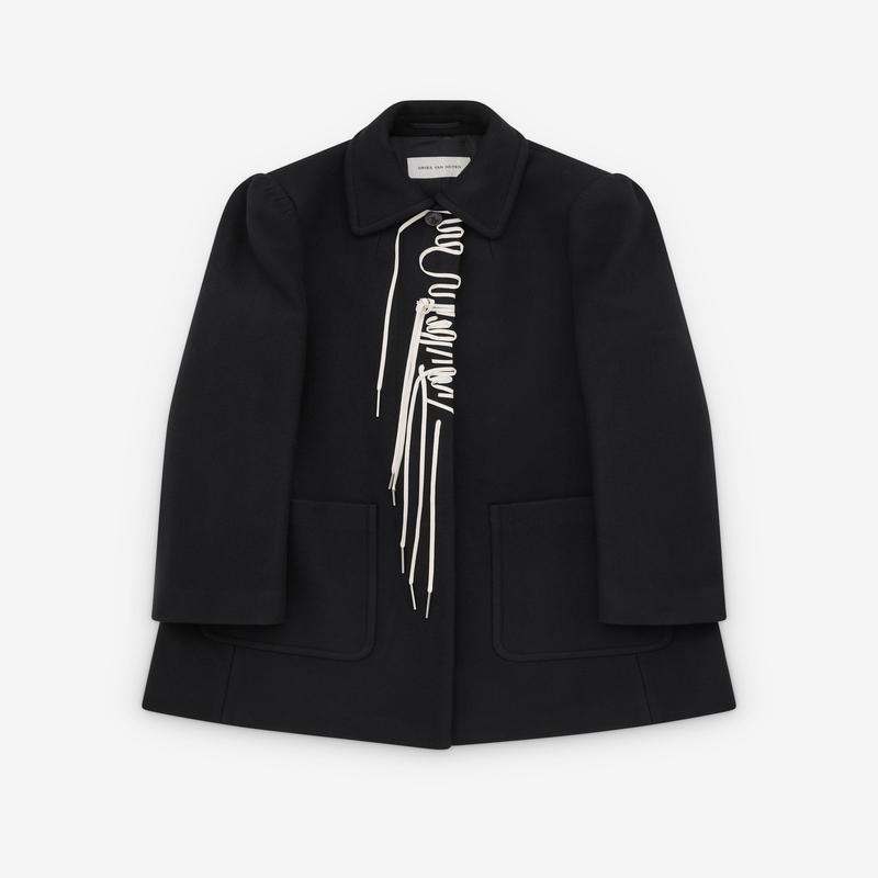 Dries Van Noten - Womens Embellished Wool Jacket - (Black)