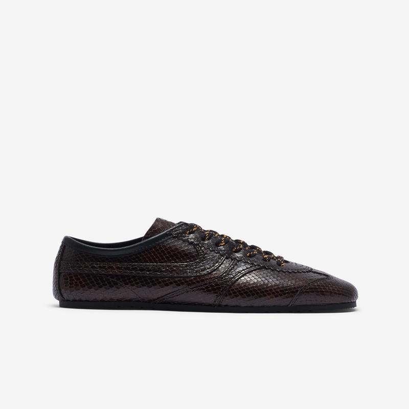 Dries Van Noten - Womens Leather Sneakers - (Dark Brown)