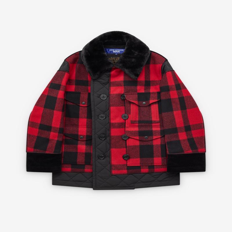 Junya Watanabe Man - Filson Mens Mackinaw Wool Quilted Jacket - (Red/Black)