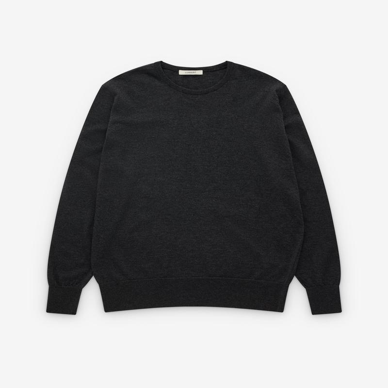 Lemaire - Mens Crew Neck Sweat - (Anthracite Melange)