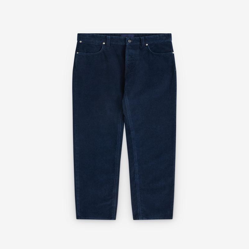 Stone Island - Mens Corduroy Straight Leg Trousers - (Indigo)