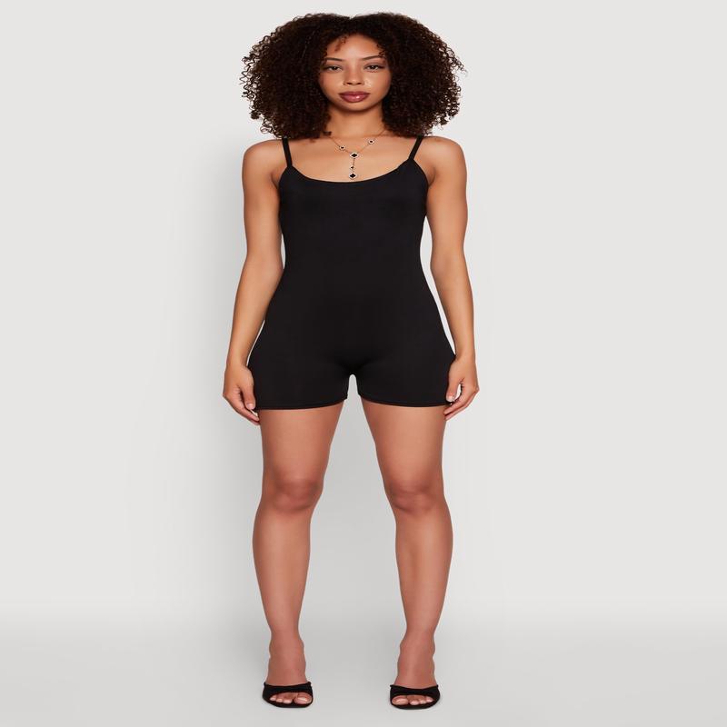 Thin Strap Scoop Neck Romper