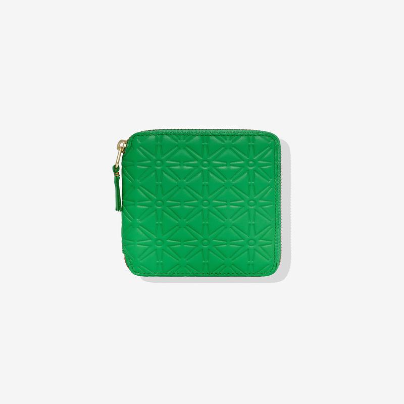 CDG Wallet - Colour Embossed A Full Zip Around Wallet - (Green SA210ECA)